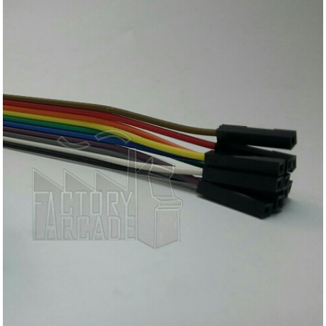 10 CABLES PUENTE GPIO CONECTOR DUPONT HEMBRA/HEMBRA