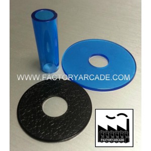 SHAFT COVER AND DUST WHASHER KIT AZUL TRANSLUCIDO